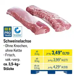 METRO Schweinelachse Angebot