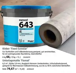 Bauhaus Kleber 'Fixed Eurostar' Angebot