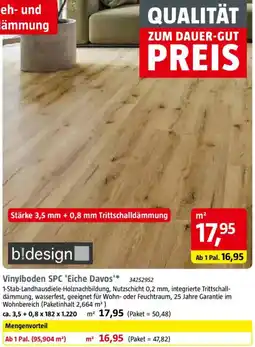 Bauhaus Vinylboden SPC 'Eiche Davos' b!design Angebot