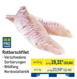 METRO PRO TRACE Rotbarschfilet Angebot
