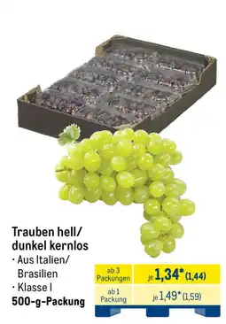 METRO Trauben hell/dunkel kernlos Angebot