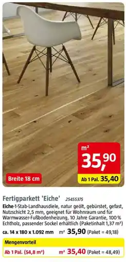 Bauhaus Fertigparkett 'Eiche' Angebot