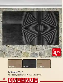 Bauhaus Fußmatte 'Zen' BAUHAUS Angebot