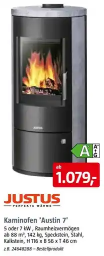 Bauhaus JUSTUS Kaminofen 'Austin 7' Angebot