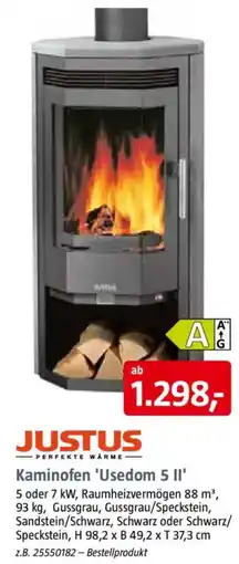 Bauhaus JUSTUS Kaminofen 'Usedom 5 II' Angebot