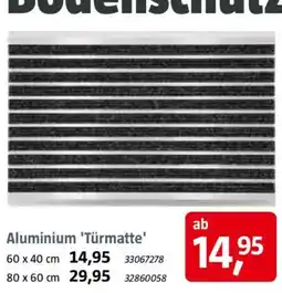 Bauhaus Aluminium 'Türmatte' Angebot