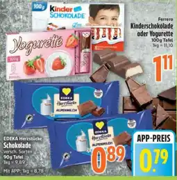 inkoop EDEKA Herzstücke Schokolade Angebot