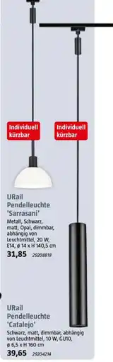 Bauhaus URail Pendelleuchte 'Sarrasani' Angebot