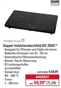 METRO Tarrington House Doppel-Induktionskochfeld DIC 3500 Angebot