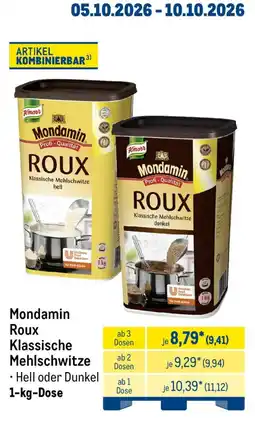 METRO Knorr Mondamin Roux Klassische Mehlschwitze Angebot