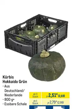 METRO Kürbis Hokkaido Grün Angebot