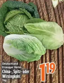 inkoop China-, Spitz- oder Wirsingkohl Angebot