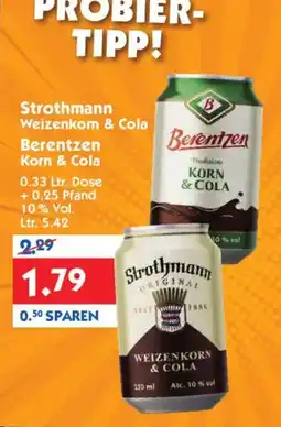Hol'ab Getränkemarkt Strothmann Weizenkorn & Cola Angebot