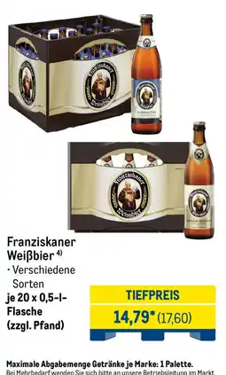 METRO Franziskaner Weißbier Angebot