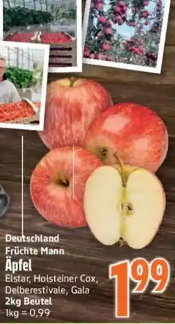 inkoop Früchte Mann Äpfel Angebot
