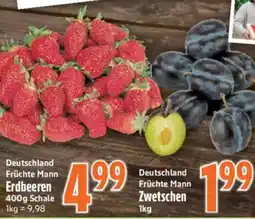 inkoop Früchte Mann Erdbeeren Angebot