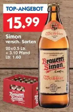 Hol'ab Getränkemarkt Brauerei Simon Weißbier Angebot