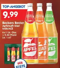 Hol'ab Getränkemarkt Beckers Bester Apfelsaft klar/trüb/ACE Angebot