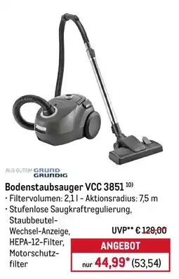 METRO Grundig Bodenstaubsauger VCC 3851 Angebot