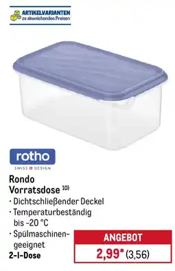METRO rotho Rondo Vorratsdose Angebot