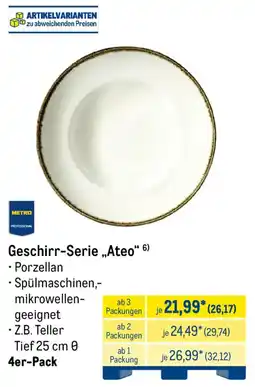 METRO Geschirr-Serie „Ateo“ Angebot