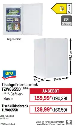 METRO aro Tischgefrierschrank TZW8655D Angebot