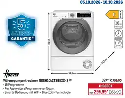 METRO Hoover Wärmepumpentrockner NDEH10A2TSBEXS-S Angebot