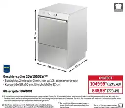 METRO Geschirrspüler GDW1050SW Angebot