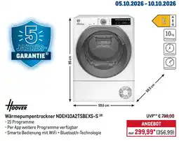 METRO Hoover Wärmepumpentrockner NDEH10A2TSBEXS-S Angebot