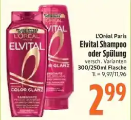 inkoop L'Oréal Paris Elvital Shampoo oder Spülung Angebot