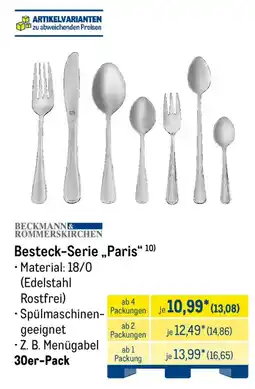 METRO Besteck-Serie „Paris“ 10 Angebot