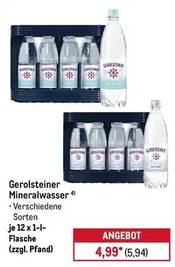 METRO Gerolsteiner Mineralwasser Angebot