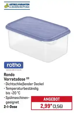 METRO rotho Rondo Vorratsdose Angebot