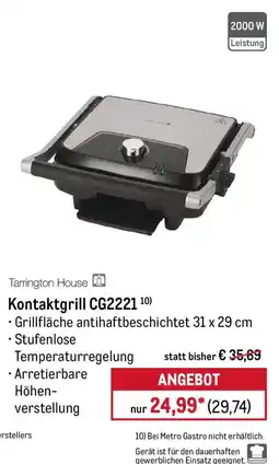 METRO Tarrington House Kontaktgrill CG2221 Angebot