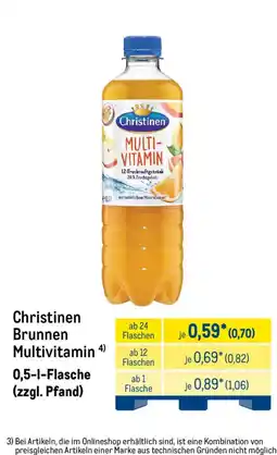 METRO Christinen Brunnen Multivitamin Angebot