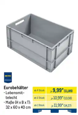 METRO Eurobehälter METRO PROFESSIONAL Angebot