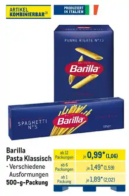 METRO Barilla Pasta Klassisch Angebot