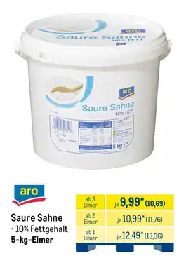METRO aro Saure Sahne Angebot