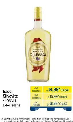 METRO Badel Slivovitz Angebot
