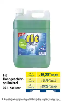 METRO Fit Handgeschirrspülmittel Angebot