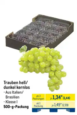 METRO Trauben hell/dunkel kernlos Angebot