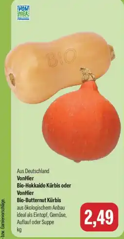 Feneberg VonHier Bio-Hokkaido Kürbis oder VonHier Bio-Butternut Kürbis Angebot