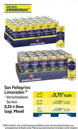 METRO San Pellegrino Limonaden Angebot