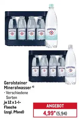 METRO Gerolsteiner Mineralwasser Angebot