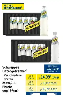 METRO Schweppes Bittergetränke Angebot