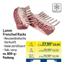 METRO Lamm Frenched Racks Angebot