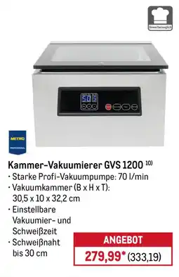 METRO Kammer-Vakuumierer GVS 1200 Angebot