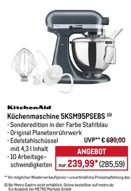 METRO KitchenAid Küchenmaschine 5KSM95PSEBS Angebot