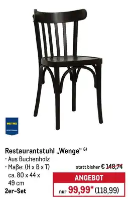 METRO Restaurantstuhl "Wenge" Angebot