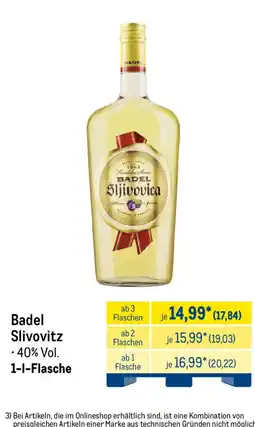 METRO Badel Slivovitz Angebot